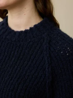 Grüne Erde Pullover aus Bio-Wolle, 39 dunkelblau, S, GOTS