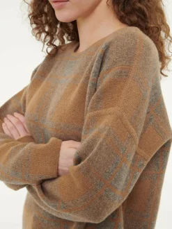 Grüne Erde Pullover aus Yak und Kamelhaar, 70 yak jacquard/karo, S