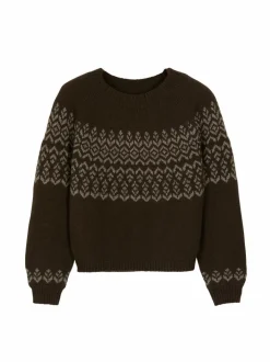 Grüne Erde Pullover aus Yakhaar, 67 espresso, S