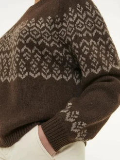 Grüne Erde Pullover aus Yakhaar, 67 espresso, S