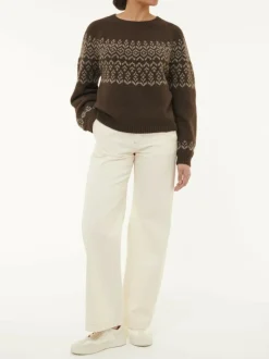 Grüne Erde Pullover aus Yakhaar, 67 espresso, S