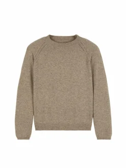 Grüne Erde Pullover aus Yakhaar und Schafwolle, 66 yak mix natur/hasel, S