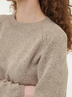 Grüne Erde Pullover aus Yakhaar und Schafwolle, 66 yak mix natur/hasel, S