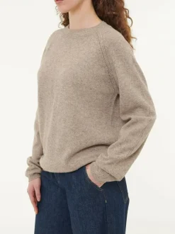 Grüne Erde Pullover aus Yakhaar und Schafwolle, 66 yak mix natur/hasel, S