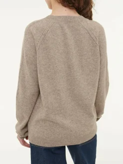 Grüne Erde Pullover aus Yakhaar und Schafwolle, 66 yak mix natur/hasel, S