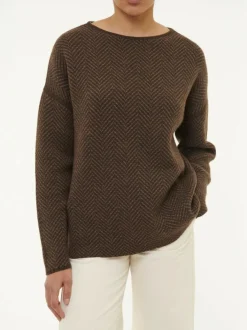 Grüne Erde Pullover aus Yakwolle, 80 yak fischgrat, S