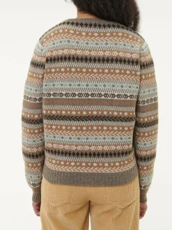 Grüne Erde Pullover aus Yakwolle, Wolle und Kamelhaar, , S