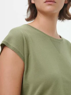 Grüne Erde Pullunder aus Bio-Baumwolle, 43 olivgrün, S, GOTS