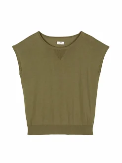 Grüne Erde Pullunder aus Bio-Baumwolle, 43 olivgrün, S, GOTS