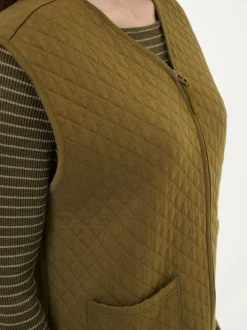 Grüne Erde Ärmellose Jacke aus Bio-Baumwolle, 52 cactus, S, GOTS