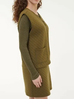 Grüne Erde Ärmellose Jacke aus Bio-Baumwolle, 52 cactus, S, GOTS