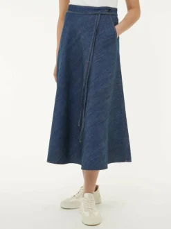 Grüne Erde Rock aus Bio-Baumwolle, 36 dark denim, 38, GOTS