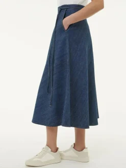 Grüne Erde Rock aus Bio-Baumwolle, 36 dark denim, 38, GOTS