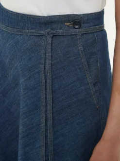 Grüne Erde Rock aus Bio-Baumwolle, 36 dark denim, 38, GOTS