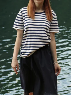 Grüne Erde Rock aus Bio-Baumwolle und Leinen, , 38, GOTS