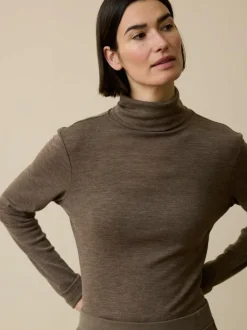 Grüne Erde Rollkragenshirt aus Bio Wolle, , M, GOTS