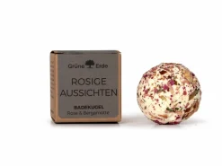 Grüne Erde ROSIGE AUSSICHTEN - Badekugel Rose & Bergamotte 50 g