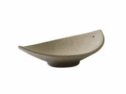 Grüne Erde Räucherstäbchenhalter aus Basalt, unglasiert, 17 x 9,5 x 3,5 cm