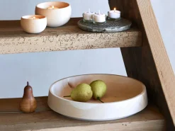 Grüne Erde Schale aus Zirbenholz, handgedrechselt, ø 30 cm