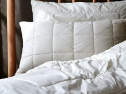 Grüne Erde Schlafkissen Baumwolle/Latexflocken hoch, 40 x 80 cm