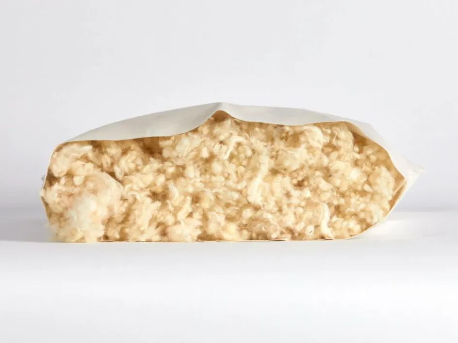 Grüne Erde Schlafkissen Schafschurwolle Pur, Standard, 40 x 60 cm, GOTS