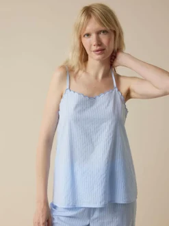 Grüne Erde Schlaftop aus Bio-Baumwolle, 93 himmelblau, S, GOTS