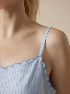 Grüne Erde Schlaftop aus Bio-Baumwolle, 93 himmelblau, S, GOTS