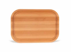 Grüne Erde Schneidebrett aus Buchenholz, 35 x 25 x 1,9 cm, geölt