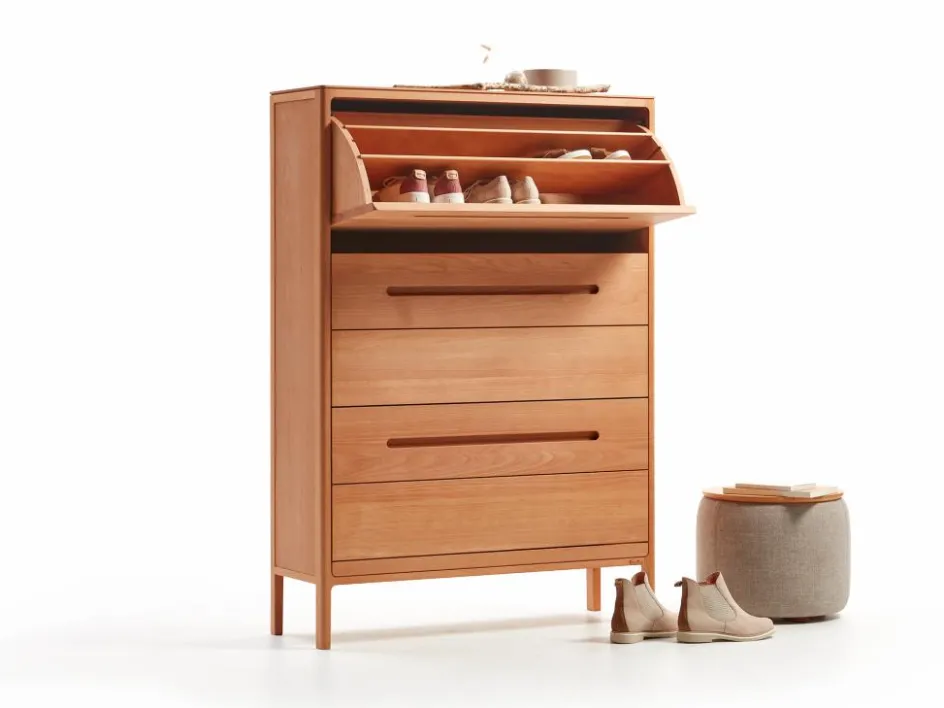 Grüne Erde Schuhschrank Tenso, 3 Klappen,