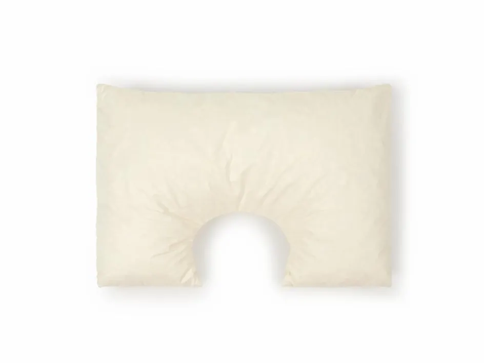 Grüne Erde Schulterkissen mit Ausnehmung, gefüllt mit Latexflocken, 40 x 60 cm, GOTS, NATURTEXTIL BEST