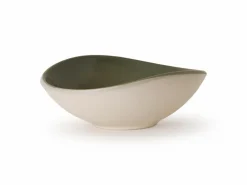 Grüne Erde Seifenschale aus Keramik, , oval, ca. 13 x 10,5 x 4,5 cm