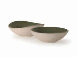 Grüne Erde Seifenschale aus Keramik, , oval, ca. 13 x 10,5 x 4,5 cm