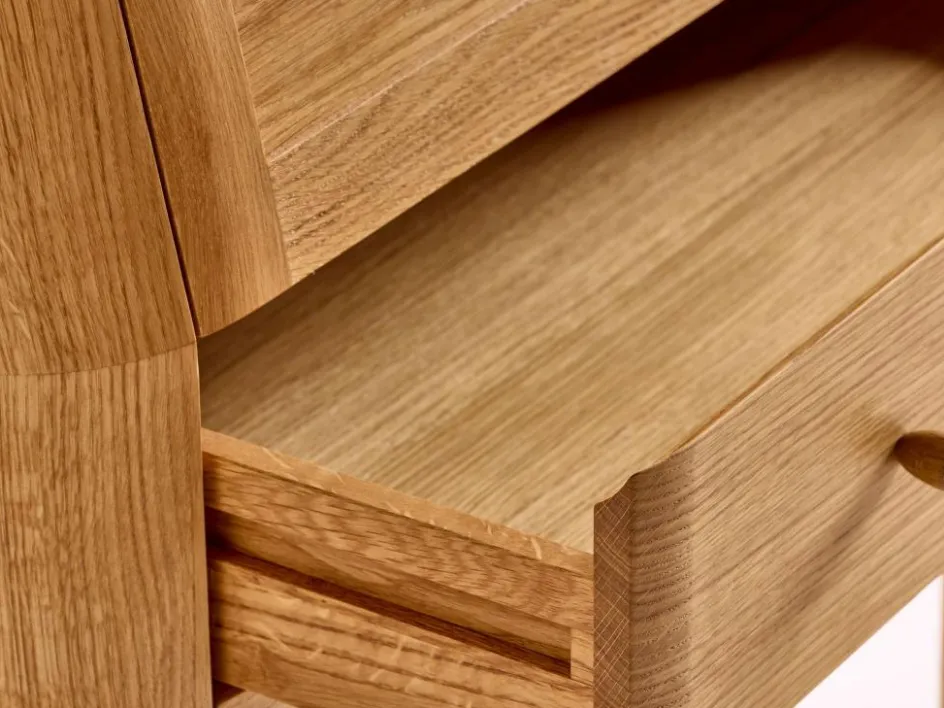 Grüne Erde Sekretär Tonda inkl. 2 Stk. Innenladen 22x22x6,6 cm u. Pinwand aus Filz, B 80xT42,3xH 114 cm,