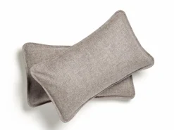 Grüne Erde Set: Sofakissen Doppio mit Überzug, 55 x 80 cm, Überzug: Wollstoff Tano Natur (79), Füllung: 100 % Schurwolle