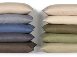 Grüne Erde Set: Sofakissen mit Überzug, , Überzug: Wollstoff Tano Natur (79), Füllung: 100 % Schurwolle , mit verdeckter Knopfleiste