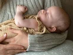 Kinder Grüne Erde Set: Stillkissen Mond mit Überzug, Julie blaugrau, 40 x 60 cm, Überzug: 100 % Baumwolle, Füllung: 100 % Naturlatex, GOTS