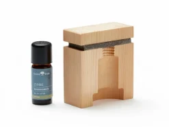 Grüne Erde Set: Zirbenduftspender mit Filz und Holzgewinde + Zirbenwald Aromaölmischung