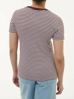 Grüne Erde Shirt aus Bio-Baumwolle, 25 merlot/weiss ringel, 38, GOTS