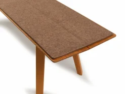 Grüne Erde Sitzauflage für Holzbank Mirato, Länge 140 cm, 100% SSW - Filz Haselnuss