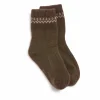 Grüne Erde Socken aus Yakhaar, 67 espresso, 35/38