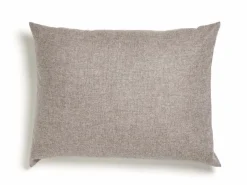 Grüne Erde Sofakissen-Überzug, , Wollstoff Tano Natur (79), mit verdeckter Knopfleiste