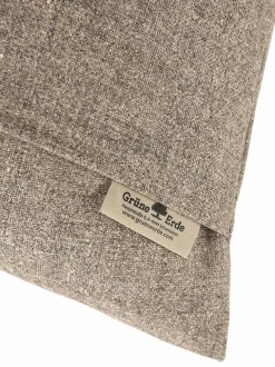 Grüne Erde Sofakissen-Überzug, , Wollstoff Tano Natur (79), mit verdeckter Knopfleiste