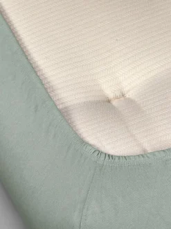 Grüne Erde Spannleintuch ALIZA, , 90/100 x 200/220 x 22/28 cm, 97 % Baumwolle/3 % Elasthan, Jersey, GOTS, VEGAN