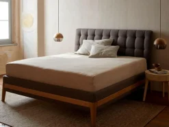 Grüne Erde Spannleintuch CALVIN, natur, 80 x 200 x 19/35 cm, 70 % Baumwolle/30 % Hanf, GOTS