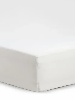 Grüne Erde Spannleintuch KRISTIAN, natur hell, 90 x 200 x 19/35 cm, 50 % Leinen/50 % Baumwolle, GOTS