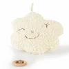 Grüne Erde Spieluhr Wölkchen mit Lied "Schlaf Kindchen Schlaf", ca. 25 cm, Bezug: 100 % Baumwolle, Baumwolle kbA, Füllung: 100 % Schurwolle (Schaf), Schurwolle kbT