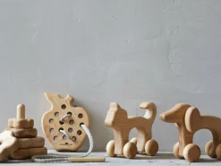 Kinder Grüne Erde Stapelturm Blume aus Eschenholz, 10 x 11 cm