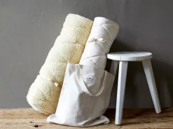 Grüne Erde Stofftragetasche Blume des Lebens, 45 x 43 cm, natur, 100 % Baumwolle, GOTS