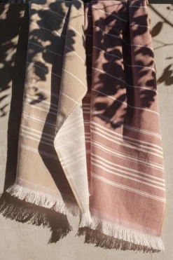 Grüne Erde Strand- und Saunatuch mit Fransen, , 90 x 200 cm, 100 % Baumwolle, GOTS