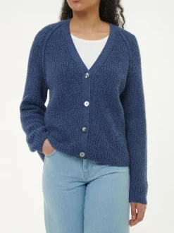 Grüne Erde Strickjacke aus Alpakawolle, , S